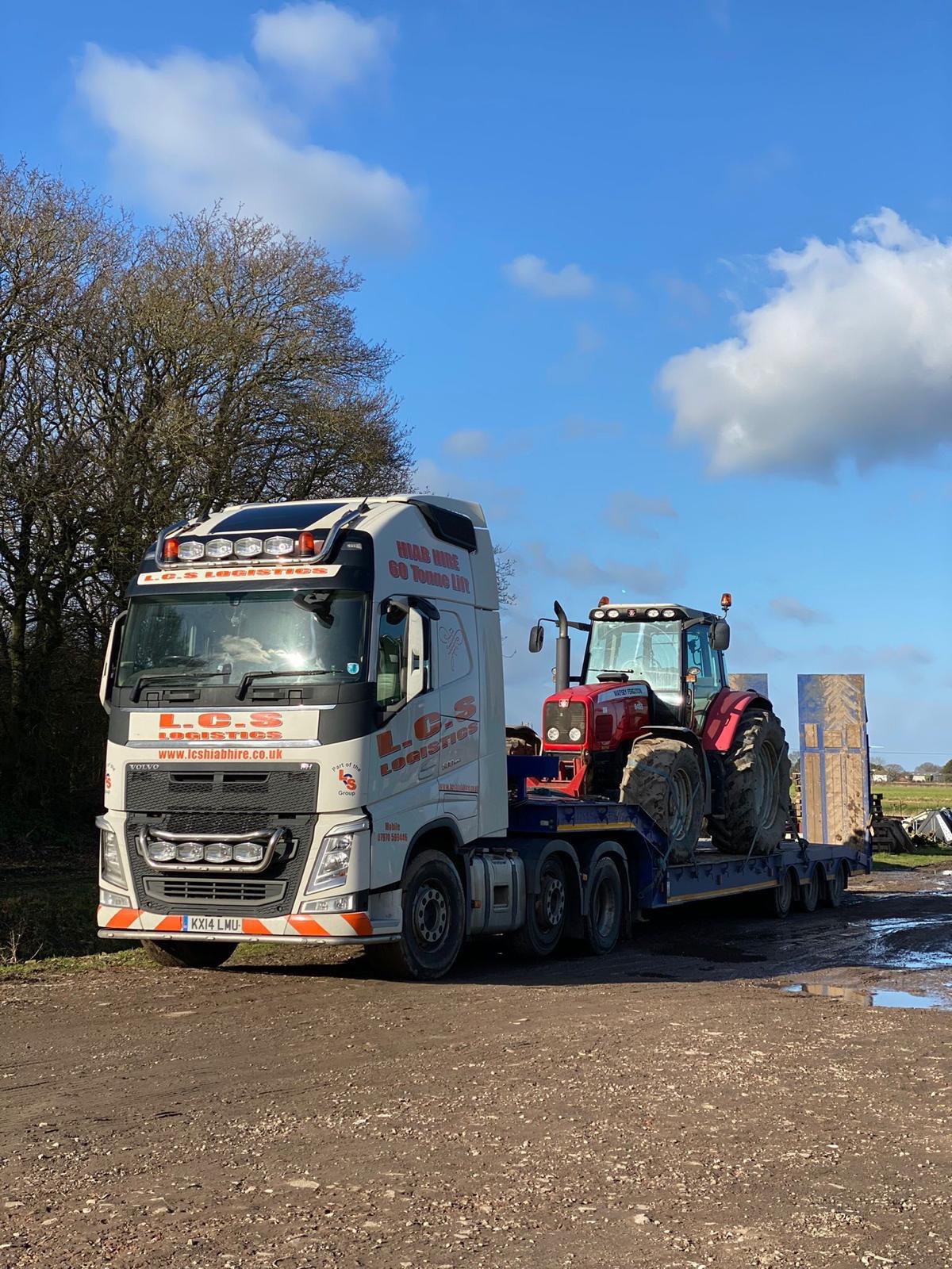 LCS vehicle delivering a modular unit